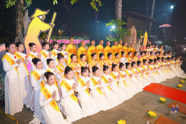 Candle Lighting Night of Ullambana Ceremony holding by Hieu and Thuong Group