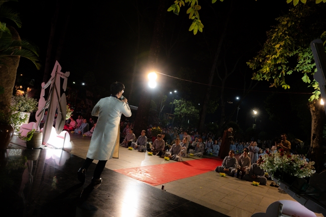 Candle Lighting Night of Ullambana Ceremony holding by Hieu and Thuong Group