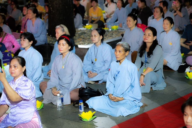 Candle Lighting Night of Ullambana Ceremony holding by Hieu and Thuong Group