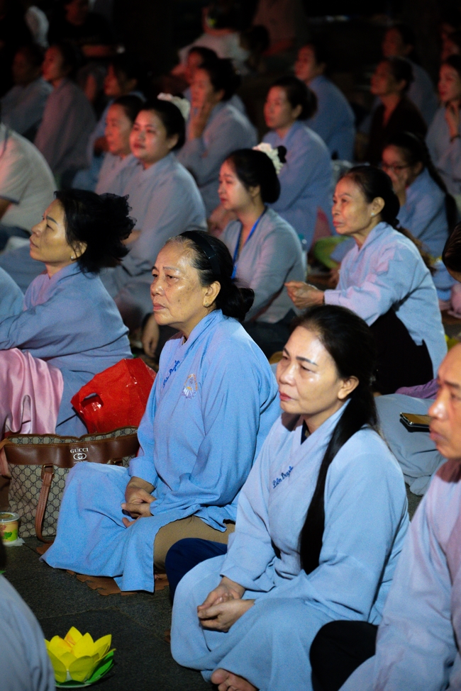 Candle Lighting Night of Ullambana Ceremony holding by Hieu and Thuong Group