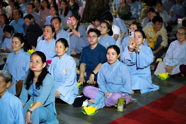 Candle Lighting Night of Ullambana Ceremony holding by Hieu and Thuong Group