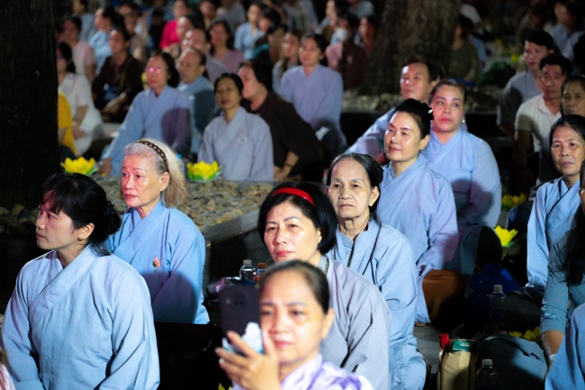 Candle Lighting Night of Ullambana Ceremony holding by Hieu and Thuong Group