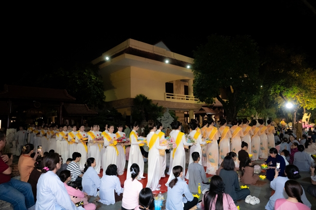 Candle Lighting Night of Ullambana Ceremony holding by Hieu and Thuong Group