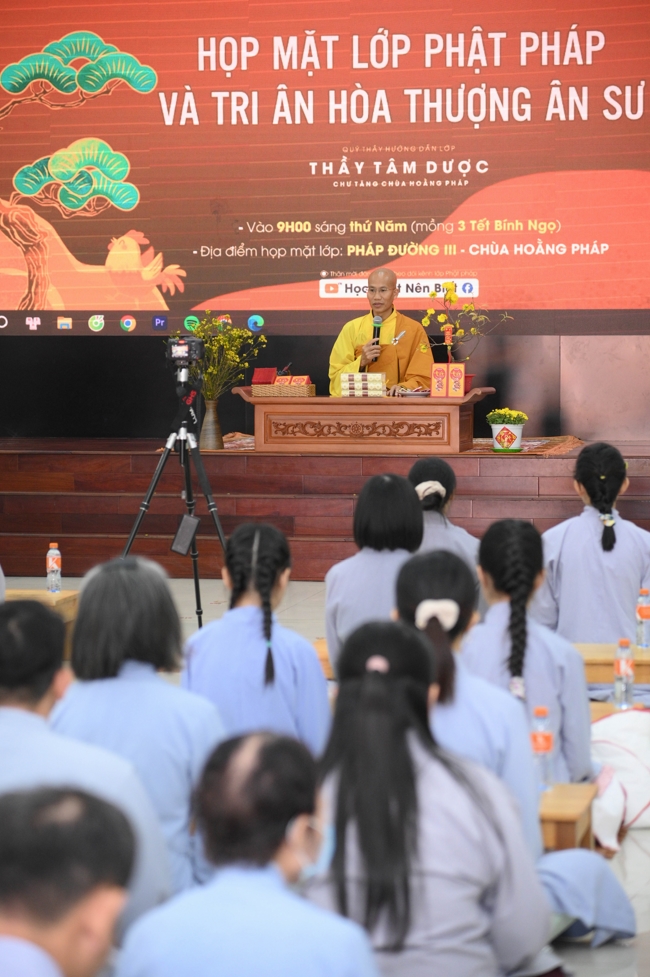 Lớp Phật Pháp Ứng Dụng Hoằng Pháp: Học tu 3 ngày Tết Bính Ngọ 2026