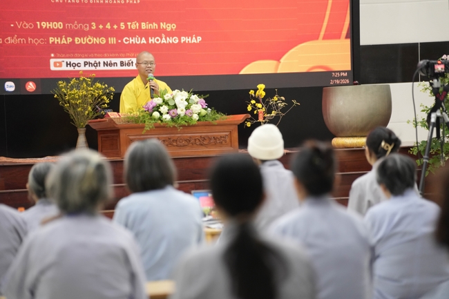 Lớp Phật Pháp Ứng Dụng Hoằng Pháp: Học tu 3 ngày Tết Bính Ngọ 2026