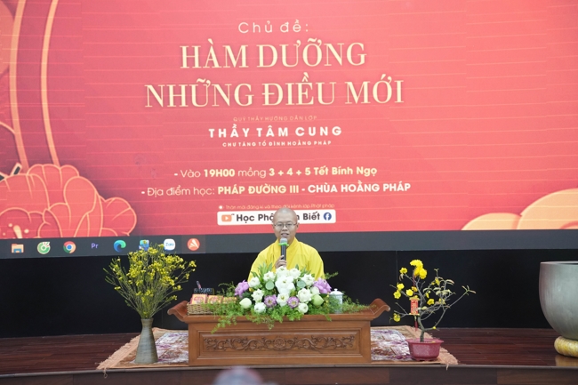 Lớp Phật Pháp Ứng Dụng Hoằng Pháp: Học tu 3 ngày Tết Bính Ngọ 2026