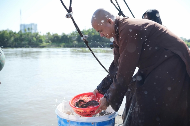 Phóng sinh tại bến phà Bình Mỹ