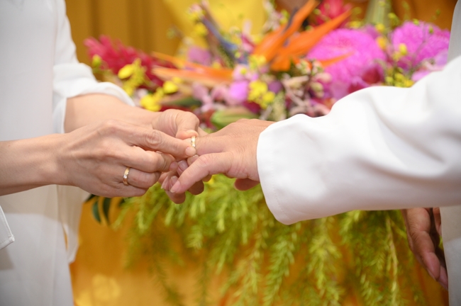 Wedding Ceremony at the pagoda