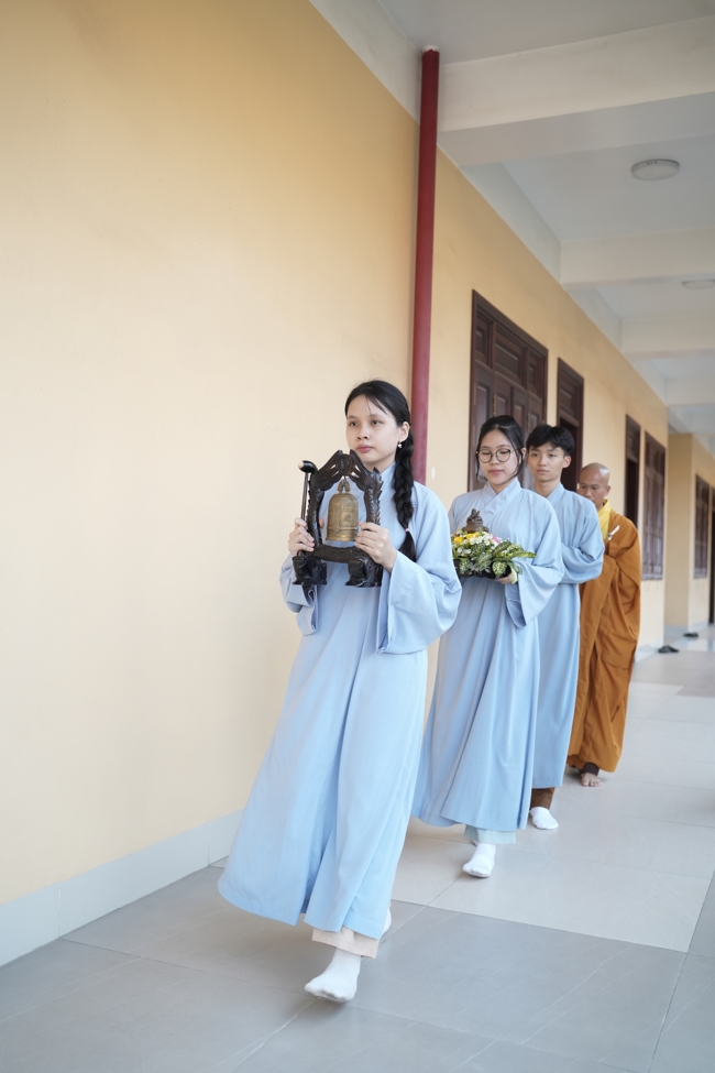 The 1st Three-Jewel Refuge ceremony in 2026 at Hoang Phap pagoda