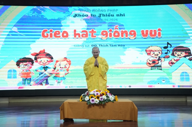 Khoá tu thiếu nhi “Em về bên Phật” lần 73.