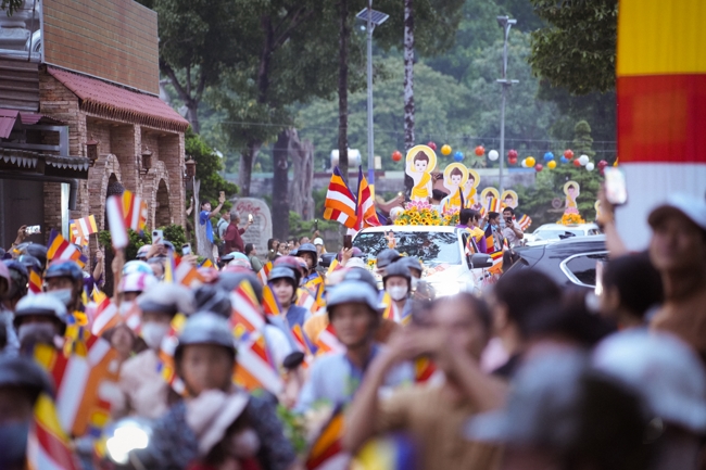 Parade with floats celebrating for the Buddha Birthday 2026