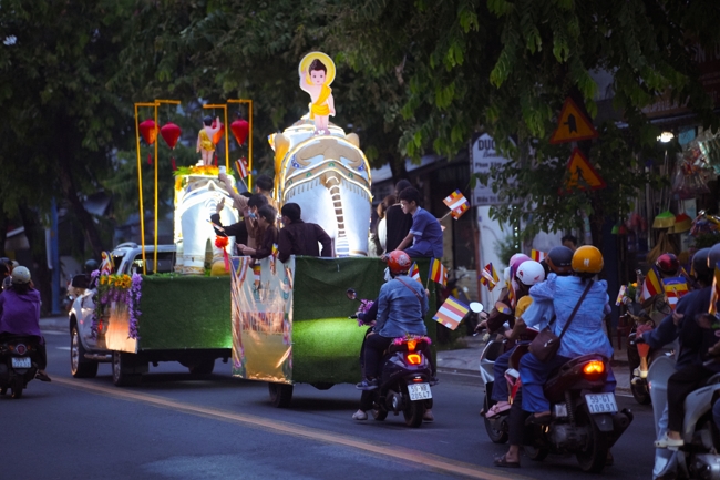 Parade with floats celebrating for the Buddha Birthday 2026