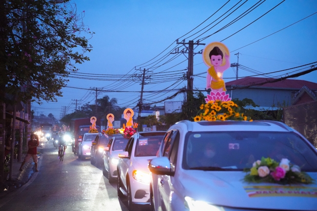 Parade with floats celebrating for the Buddha Birthday 2026