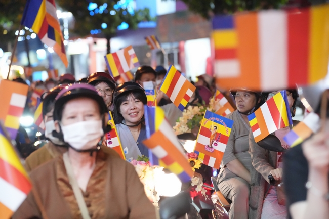 Parade with floats celebrating for the Buddha Birthday 2026