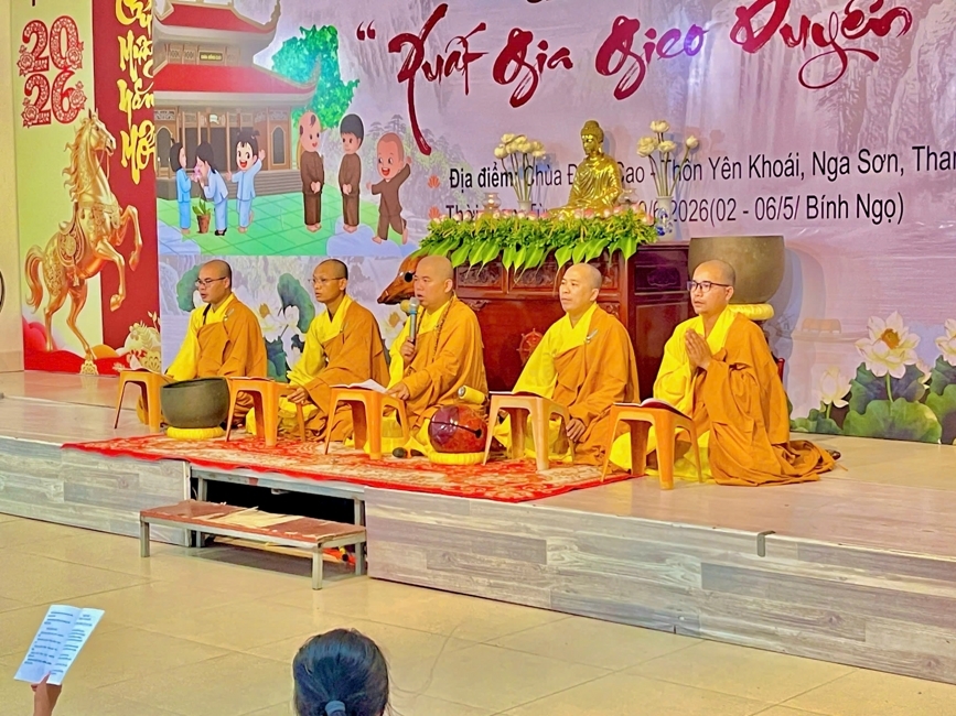 Chùa Đống Cao (Thanh Hóa): Ngày nhập khóa khóa tu mùa hè 2026 lần 10, từ ngày 16-20/06/2026.