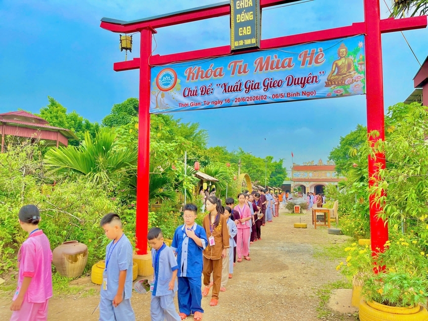 Chùa Đống Cao (Thanh Hóa): Ngày nhập khóa khóa tu mùa hè 2026 lần 10, từ ngày 16-20/06/2026.