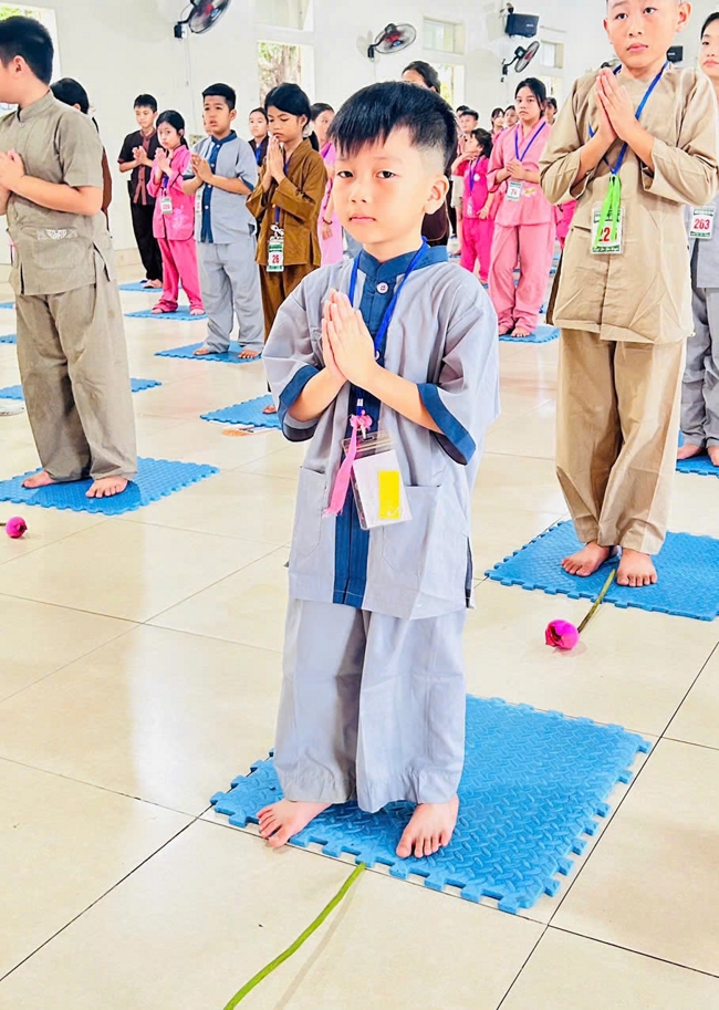 Ngày tu học thứ hai trong Khóa tu mùa hè tại Chùa Đống Cao (Thanh Hóa).