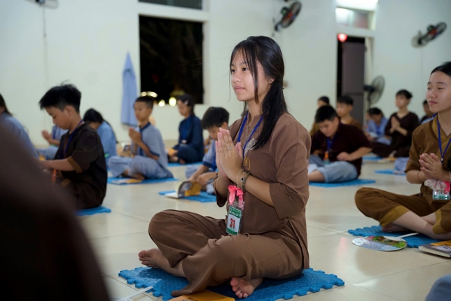 Ngày tu học thứ hai trong Khóa tu mùa hè tại Chùa Đống Cao (Thanh Hóa).