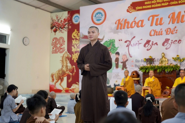 Ngày tu học thứ hai trong Khóa tu mùa hè tại Chùa Đống Cao (Thanh Hóa).