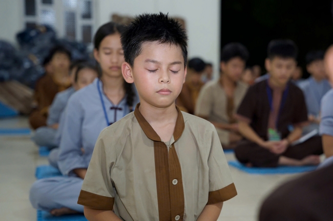 Ngày tu học thứ hai trong Khóa tu mùa hè tại Chùa Đống Cao (Thanh Hóa).