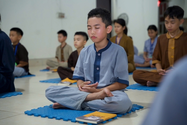 Ngày tu học thứ hai trong Khóa tu mùa hè tại Chùa Đống Cao (Thanh Hóa).