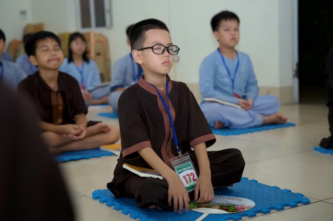 Ngày tu học thứ hai trong Khóa tu mùa hè tại Chùa Đống Cao (Thanh Hóa).