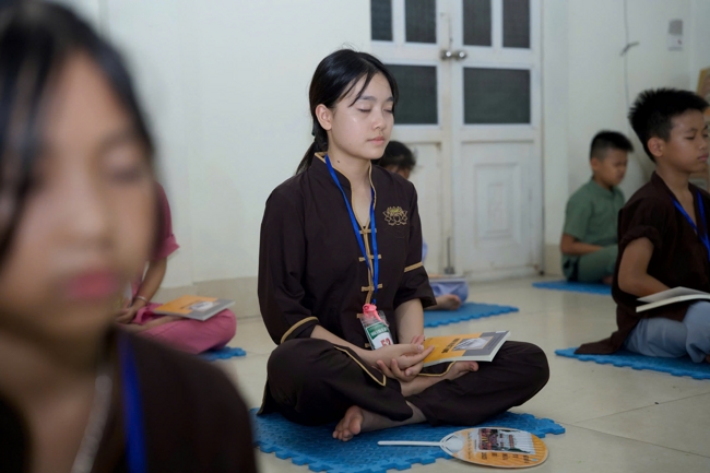Ngày tu học thứ hai trong Khóa tu mùa hè tại Chùa Đống Cao (Thanh Hóa).
