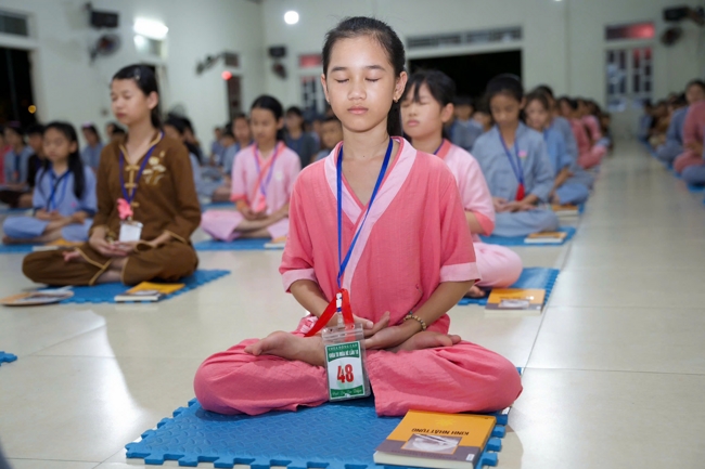 Ngày tu học thứ hai trong Khóa tu mùa hè tại Chùa Đống Cao (Thanh Hóa).