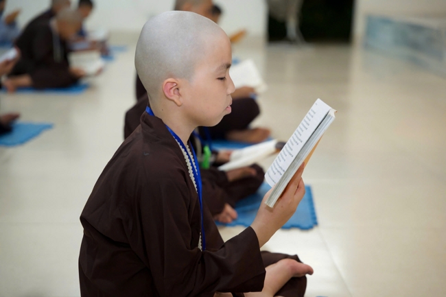 Ngày tu học thứ hai trong Khóa tu mùa hè tại Chùa Đống Cao (Thanh Hóa).