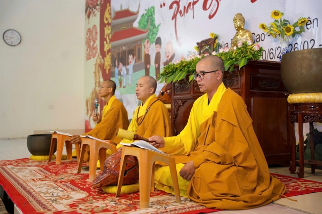 Ngày tu học thứ hai trong Khóa tu mùa hè tại Chùa Đống Cao (Thanh Hóa).
