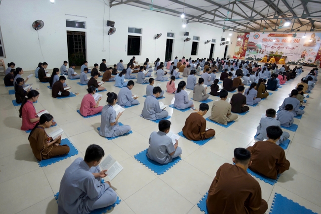Ngày tu học thứ hai trong Khóa tu mùa hè tại Chùa Đống Cao (Thanh Hóa).