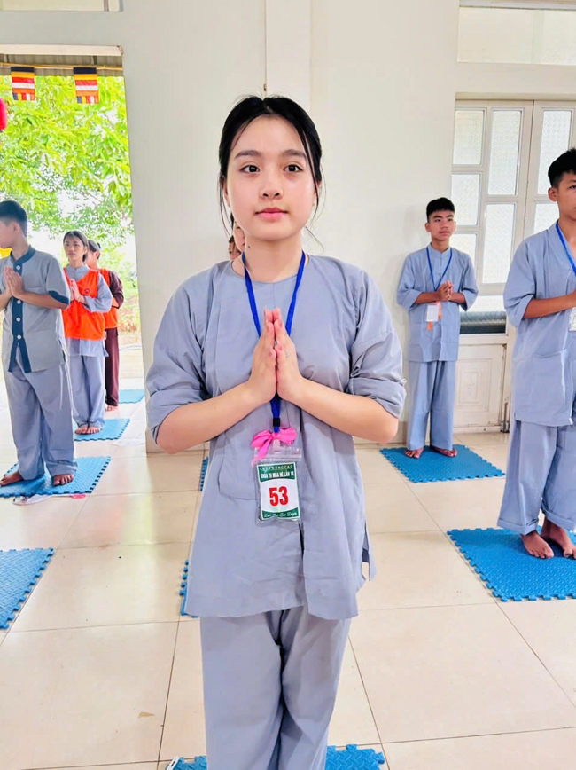 Ngày tu học thứ hai trong Khóa tu mùa hè tại Chùa Đống Cao (Thanh Hóa).