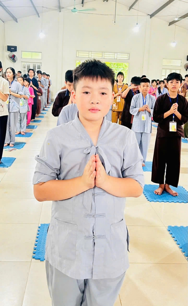 Ngày tu học thứ hai trong Khóa tu mùa hè tại Chùa Đống Cao (Thanh Hóa).
