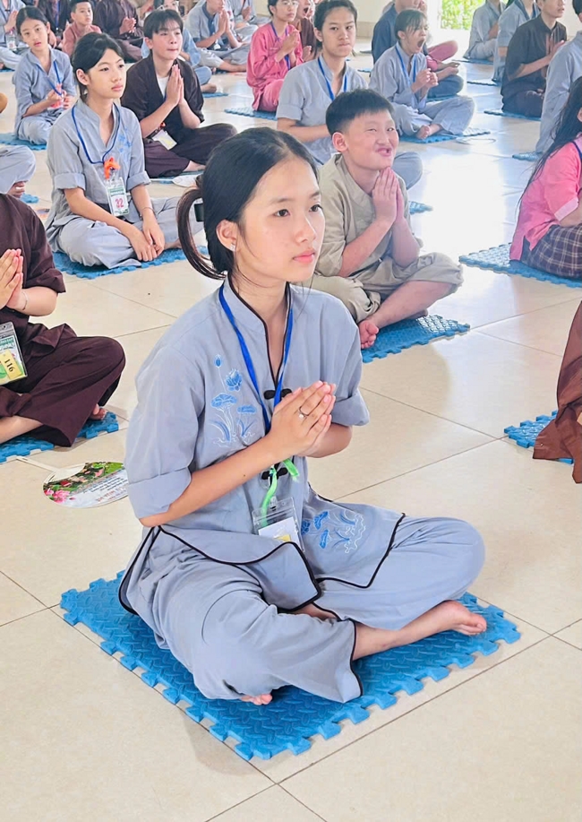 Ngày tu học thứ hai trong Khóa tu mùa hè tại Chùa Đống Cao (Thanh Hóa).