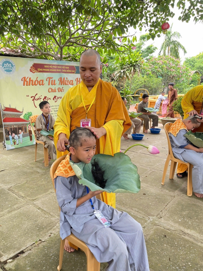 Ngày tu học thứ hai trong Khóa tu mùa hè tại Chùa Đống Cao (Thanh Hóa).