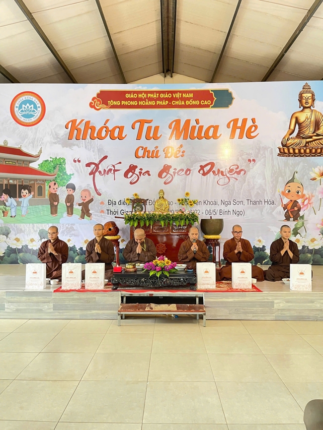 Ngày tu học thứ hai trong Khóa tu mùa hè tại Chùa Đống Cao (Thanh Hóa).