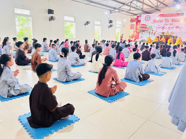 Ngày tu học thứ hai trong Khóa tu mùa hè tại Chùa Đống Cao (Thanh Hóa).