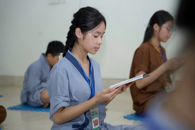 Ngày tu học thứ hai trong Khóa tu mùa hè tại Chùa Đống Cao (Thanh Hóa).