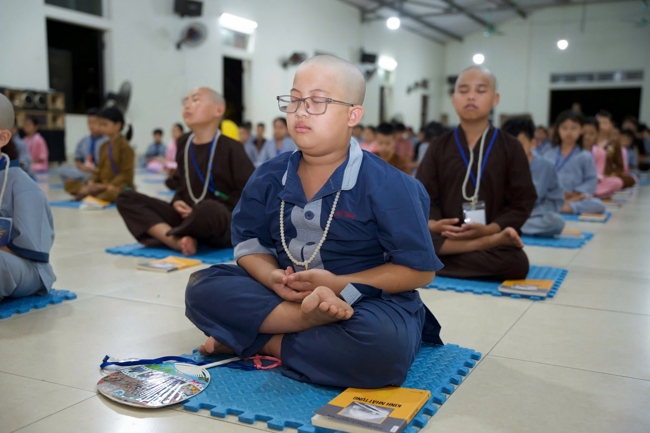Ngày tu học thứ hai trong Khóa tu mùa hè tại Chùa Đống Cao (Thanh Hóa).