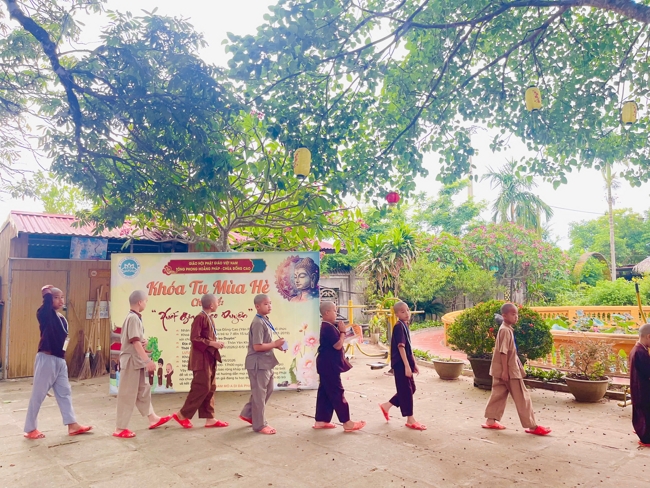Ngày tu học thứ tư trong Khóa tu mùa hè tại Chùa Đống Cao (Thanh Hóa).