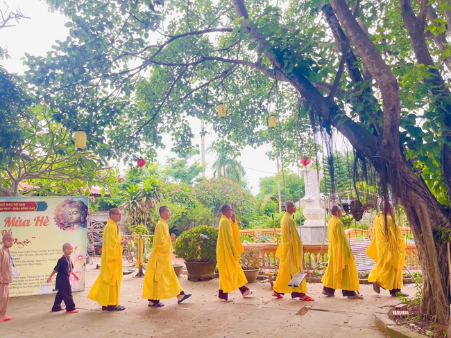 Ngày tu học thứ tư trong Khóa tu mùa hè tại Chùa Đống Cao (Thanh Hóa).