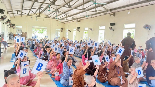 Ngày tu học thứ tư trong Khóa tu mùa hè tại Chùa Đống Cao (Thanh Hóa).