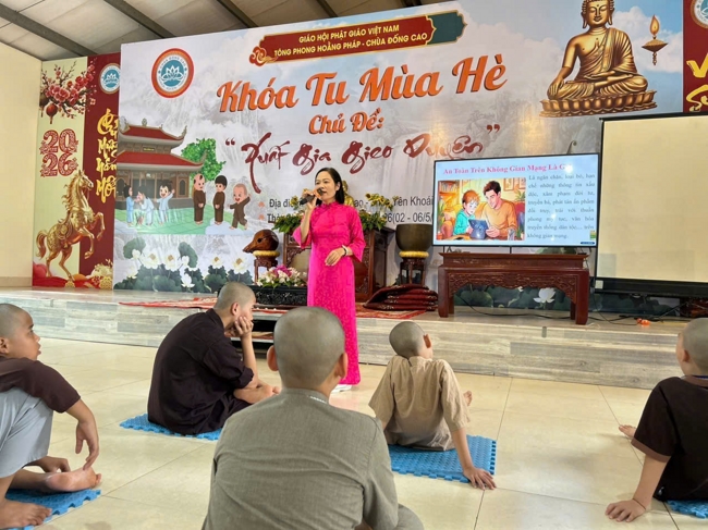 Ngày tu học thứ tư trong Khóa tu mùa hè tại Chùa Đống Cao (Thanh Hóa).