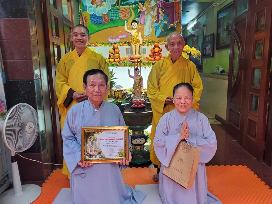 Visiting and awarding prizes for the setting up a Lumbini Garden | Hoằng Pháp pagoda