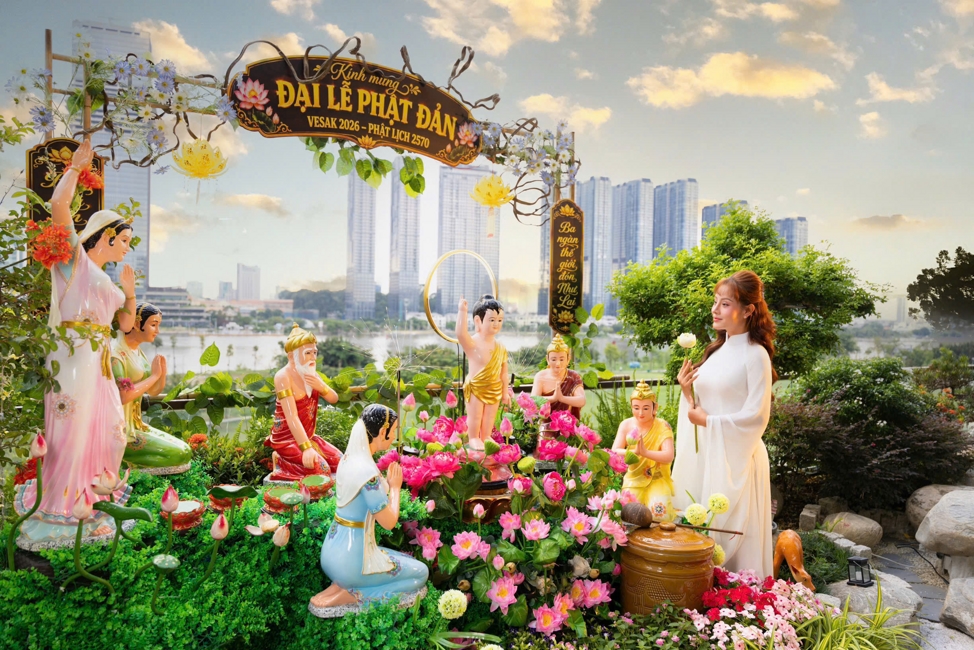 Visiting and awarding prizes for the setting up a Lumbini Garden | Hoằng Pháp pagoda