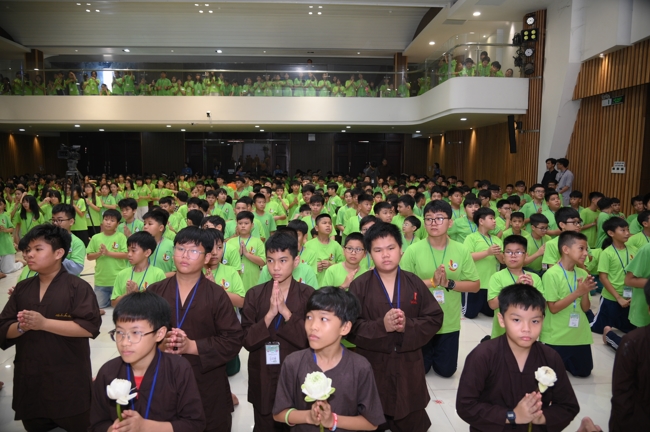 LỄ XUẤT GIA GIEO DUYÊN TRONG KHUÔN KHỔ KHÓA TU MÙA HÈ THIẾU NHI - CHỦ ĐỀ “BÔNG SEN NHỎ”.