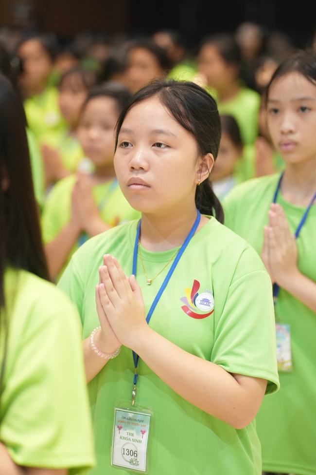 LỄ XUẤT GIA GIEO DUYÊN TRONG KHUÔN KHỔ KHÓA TU MÙA HÈ THIẾU NHI - CHỦ ĐỀ “BÔNG SEN NHỎ”.