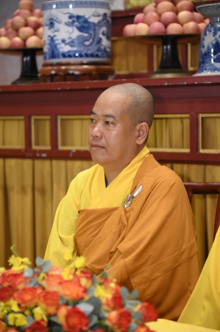 Ceremony of Taking Refuge in the Three Jewels at the 2026 Summer Retreat Life's Slope on the Thursday afternoon.