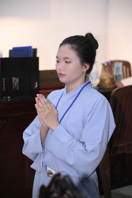 Ceremony of Taking Refuge in the Three Jewels at the 2026 Summer Retreat Life's Slope on the Thursday afternoon.