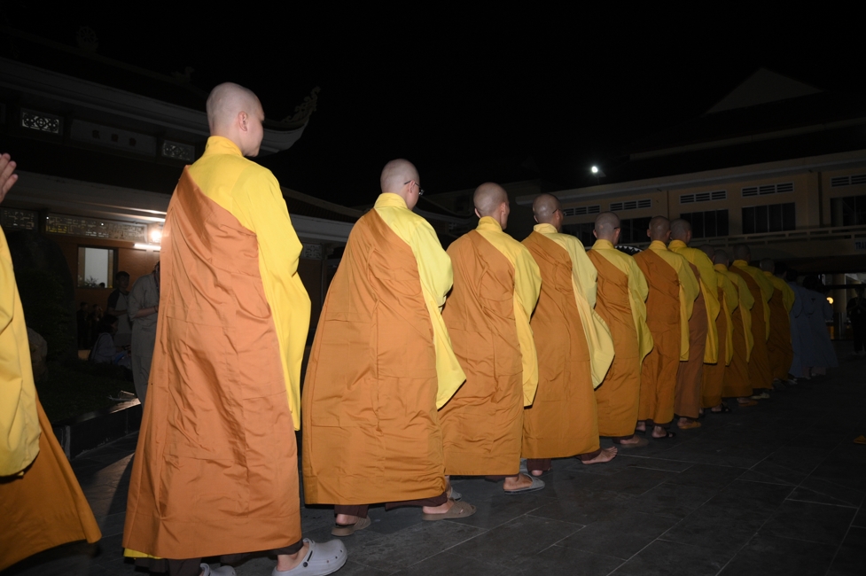 Ceremony of Taking Refuge in the Three Jewels at the 2026 Summer Retreat Life's Slope on the Thursday afternoon.